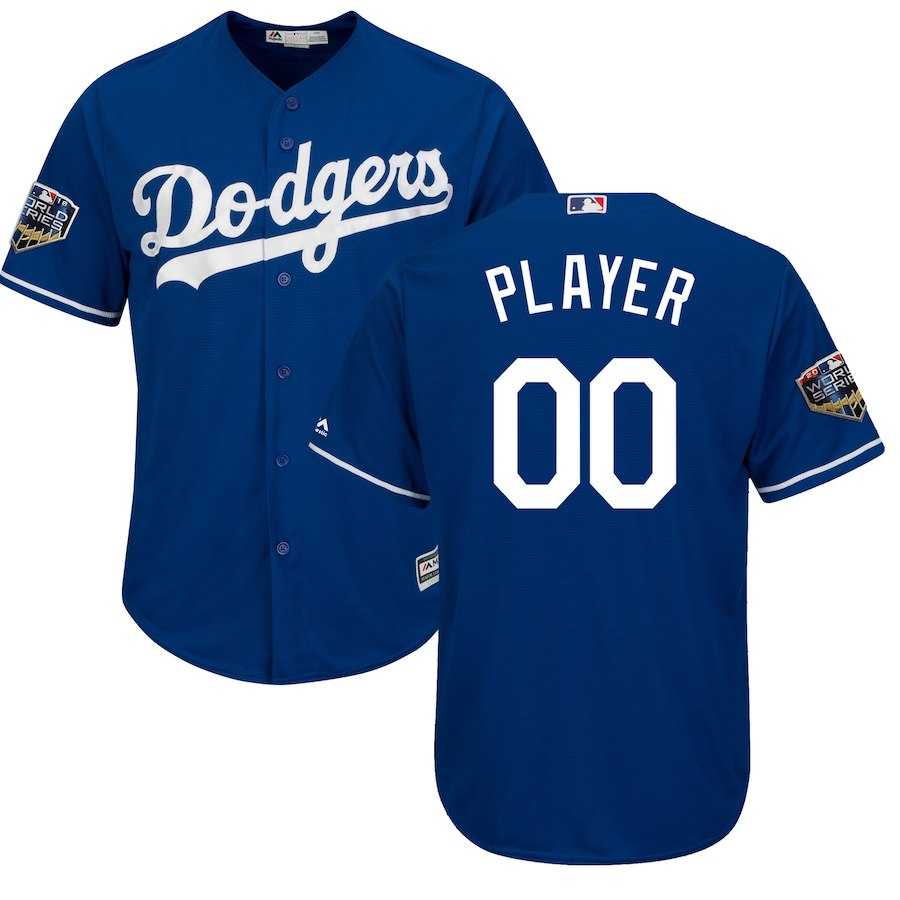Dodgers Royal Men's 2018 World Series Cool Base Customized Jersey,We sell and wholesale Dodgers Royal Men's 2018 World Series Cool Base Customized Jersey on line form chian!